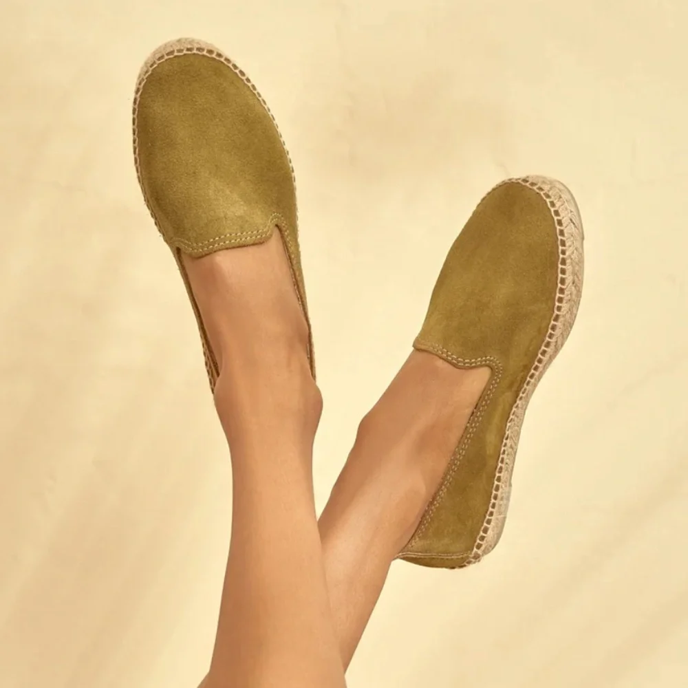 Manebi Suede Flat Espadrilles Hamptons 42